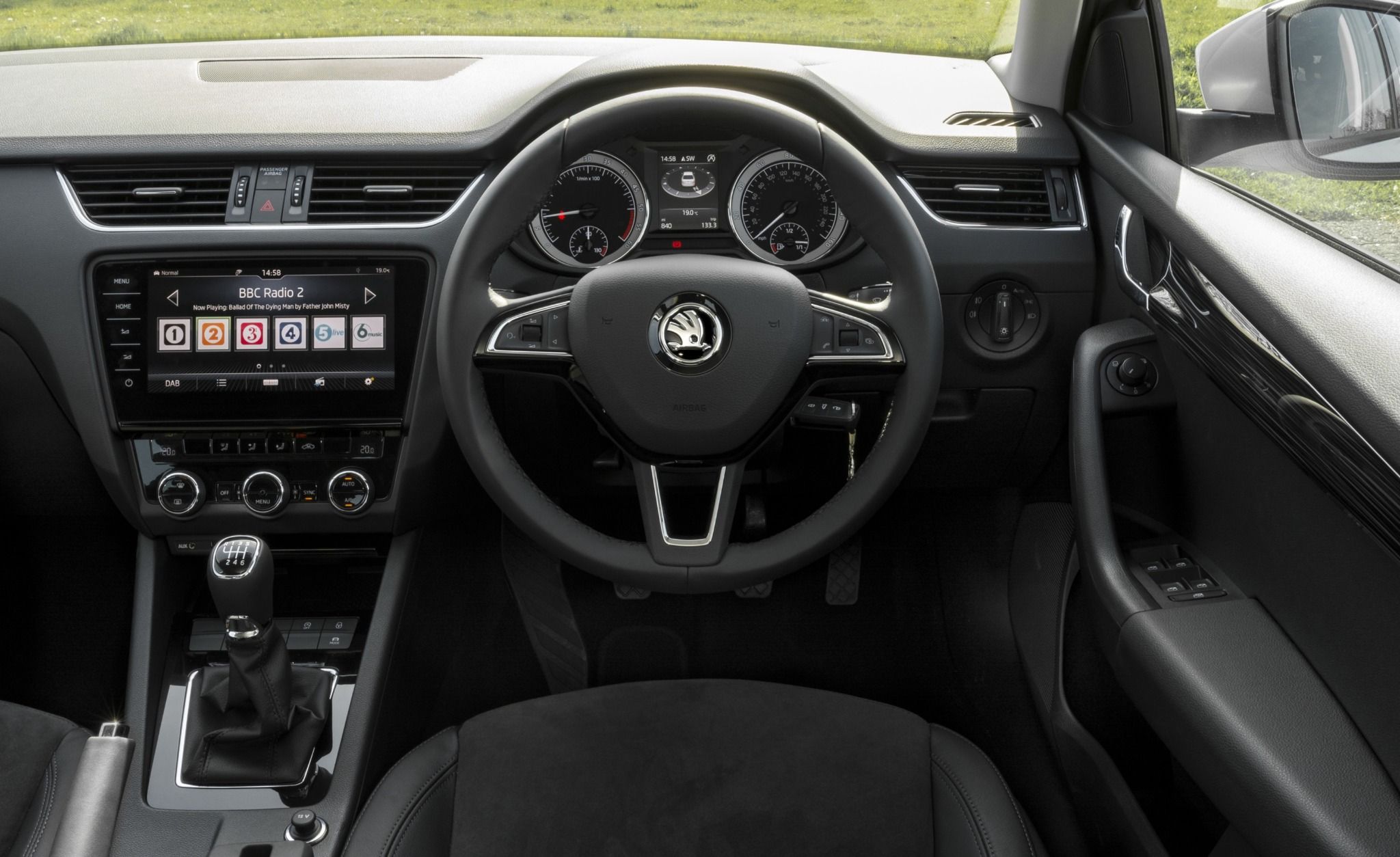 Interior in a Skoda Octavia