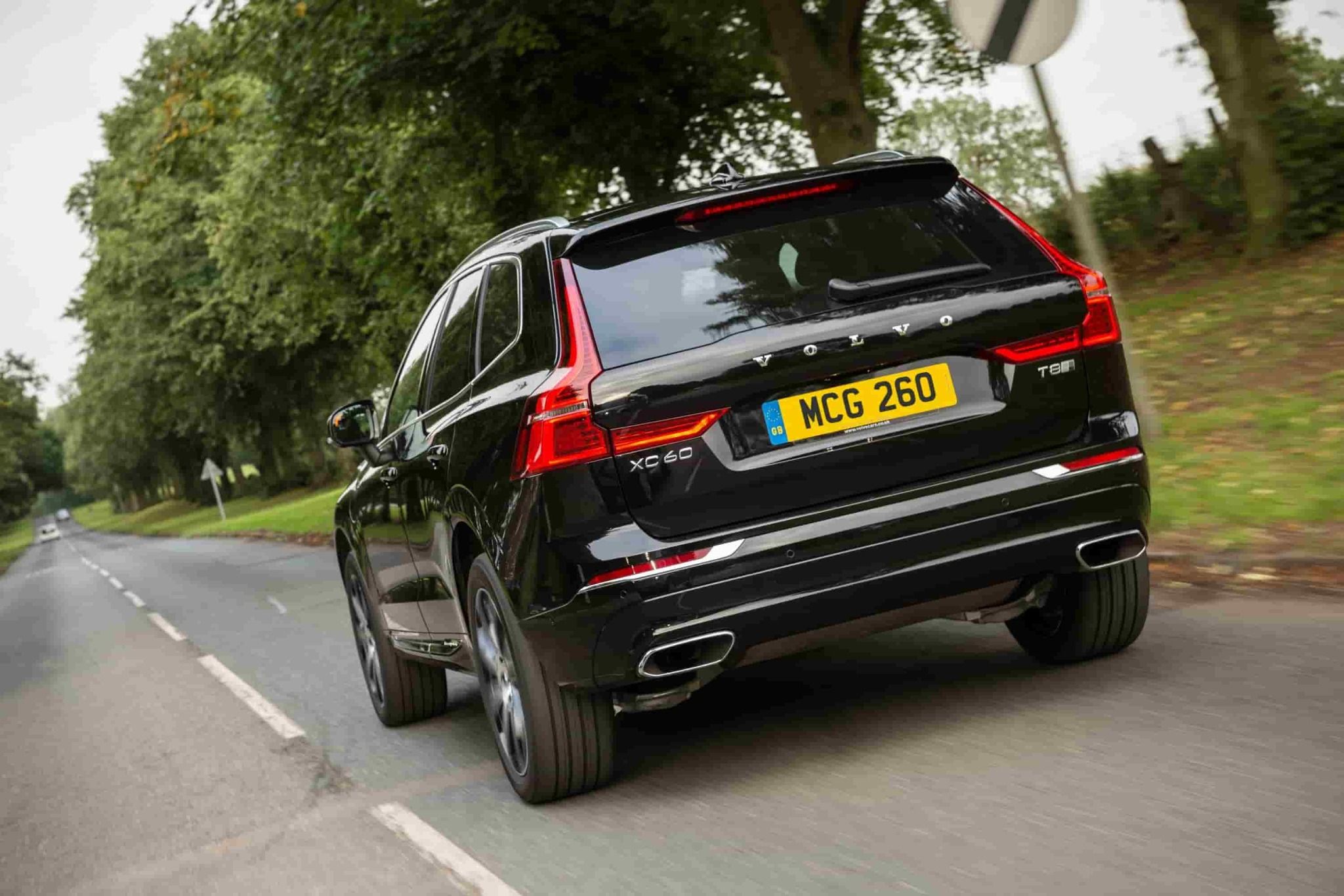 rear view of a black volvo xc60