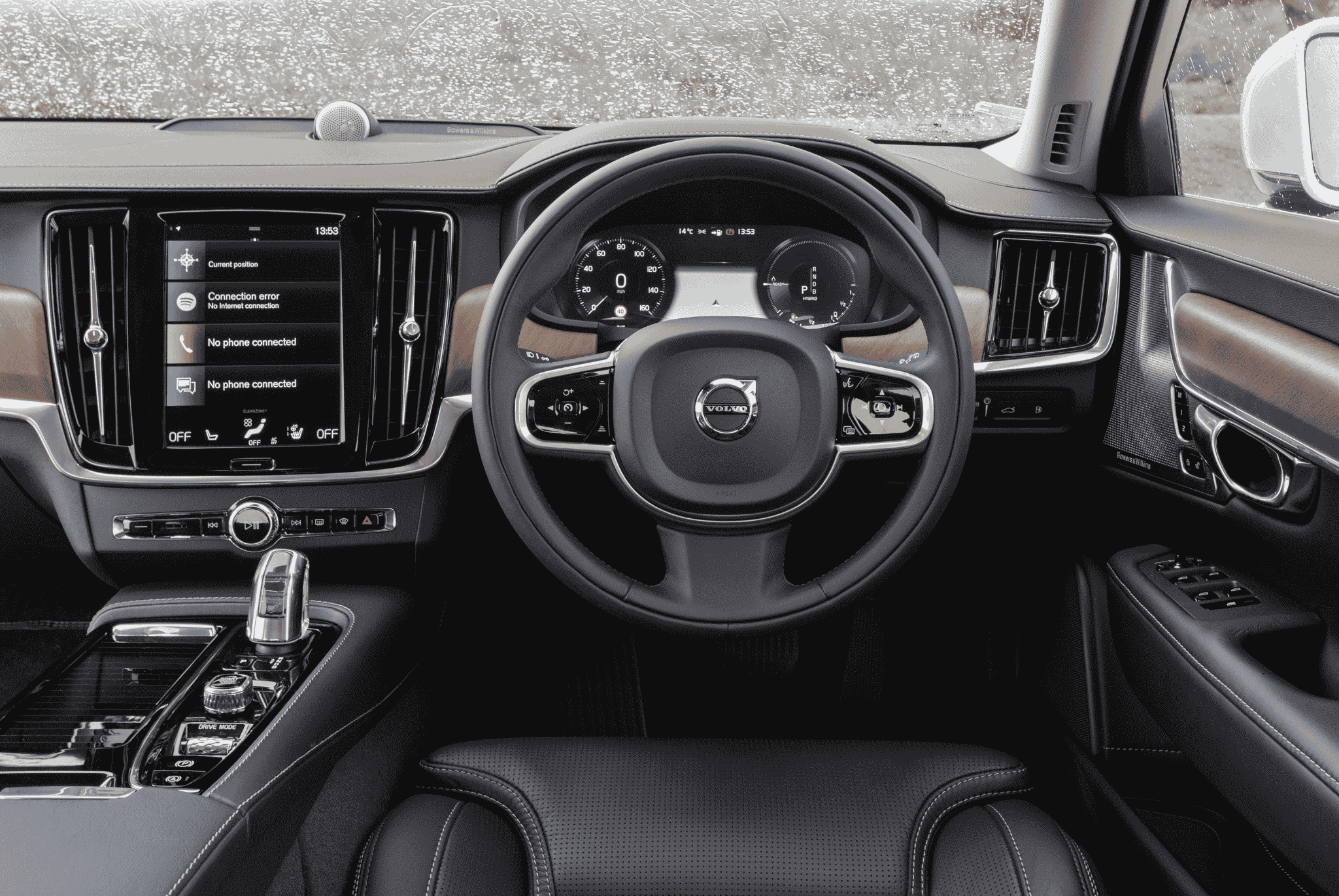 View of Volvo Steering Wheel from Driver's Perspective