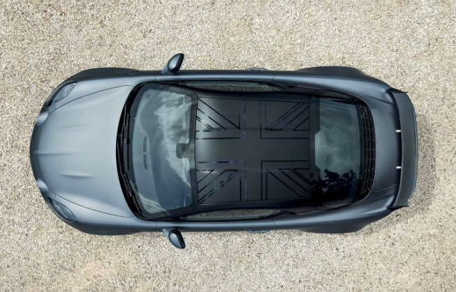 The Alpine A110 S Enstone Edition from above showing Union Jack design.