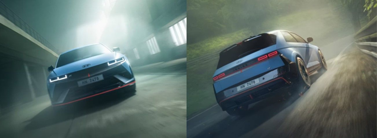 Exterior of a Blue IONIQ 5 N