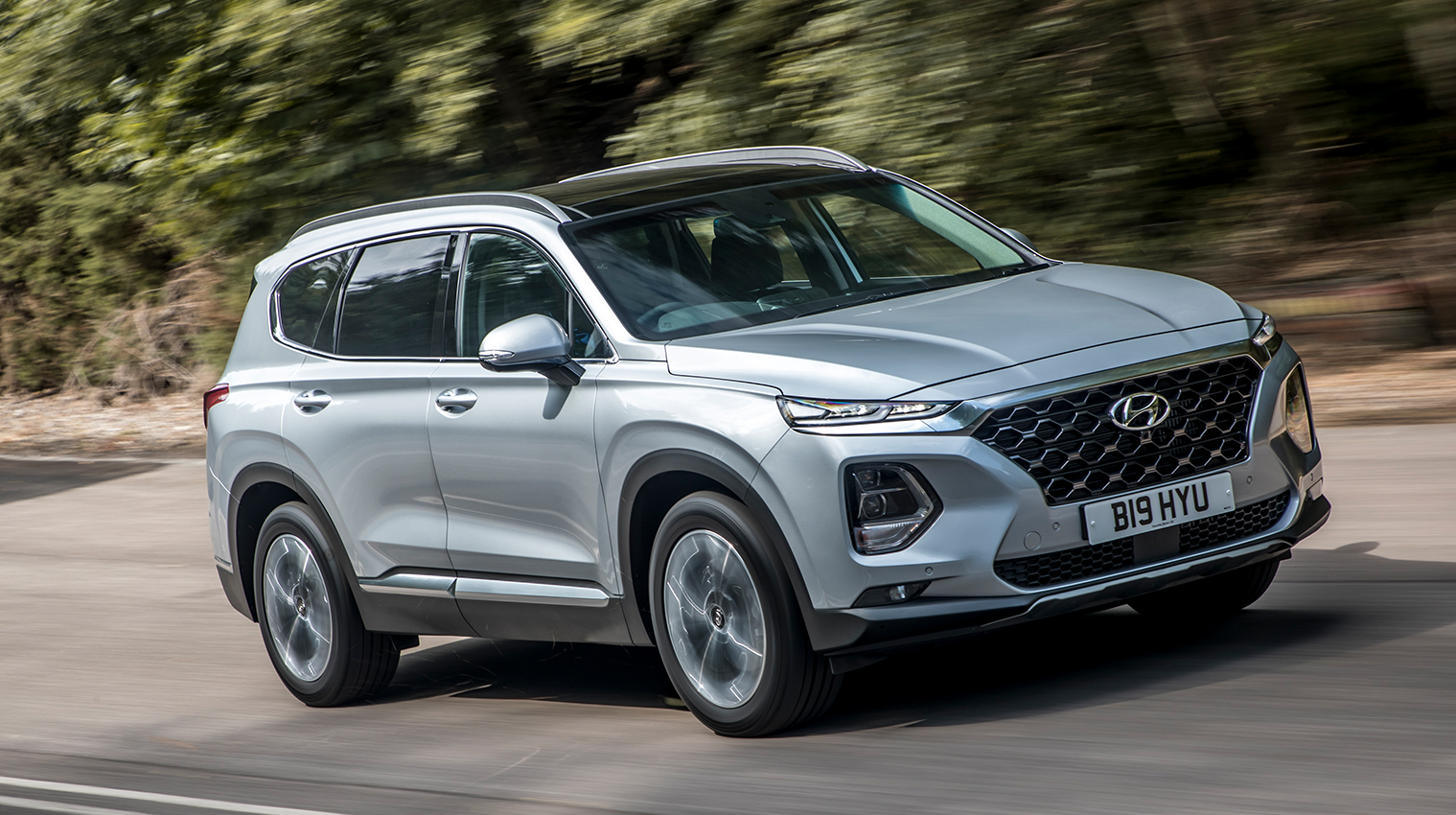 Silver Hyundai Santa Fe