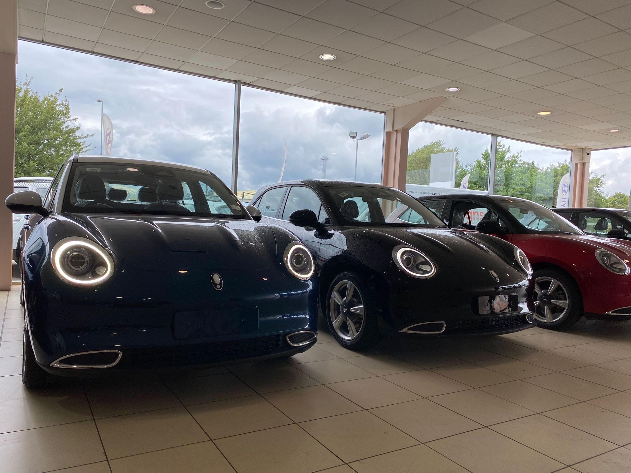 Blue, black and red Funky Cats at the GWM ORA Holdcroft Crewe showroom Blue, black and red Funky Cats at the GWM ORA Holdcroft Crewe showroom