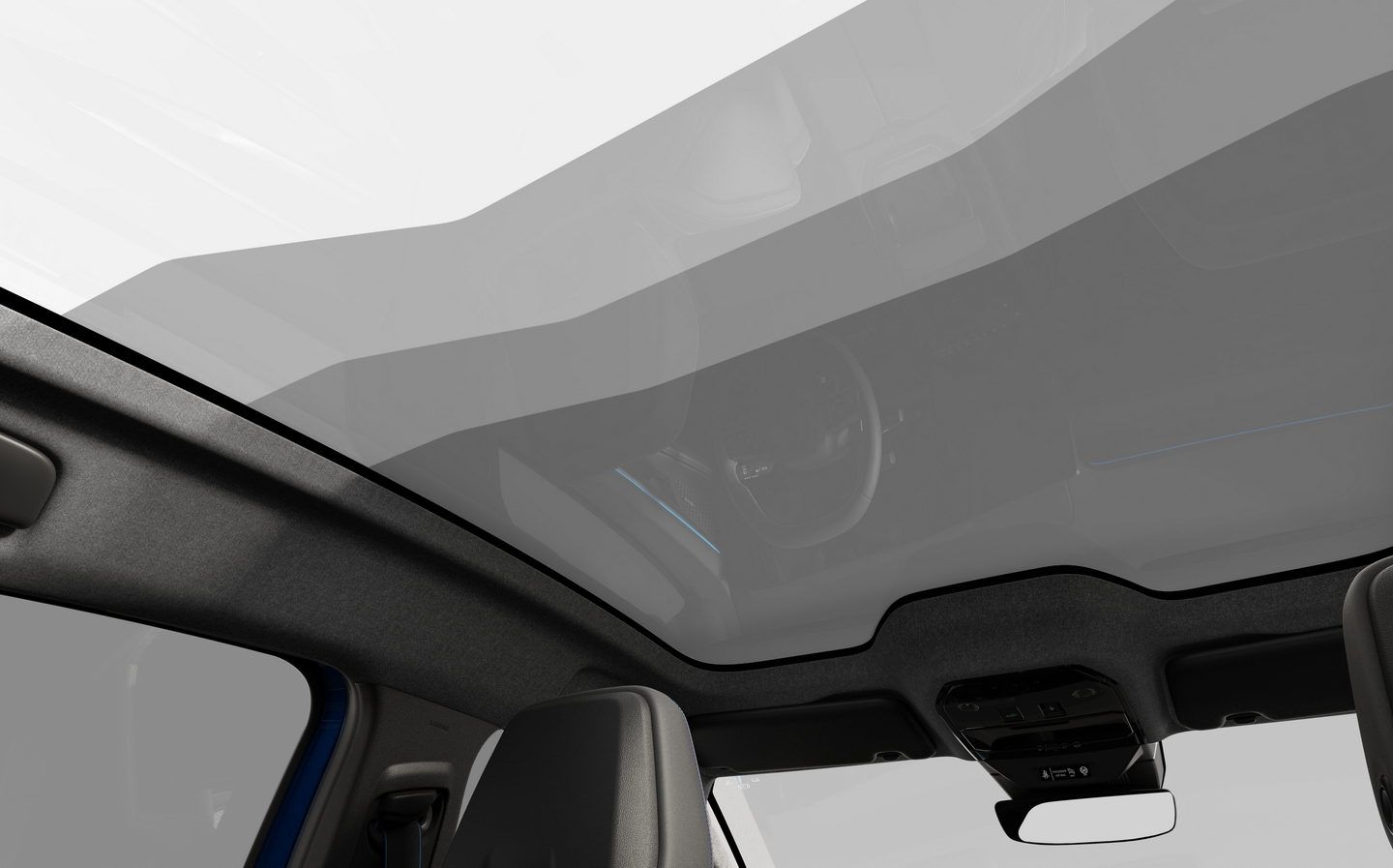 Renault Rafale sunroof - view from inside the car