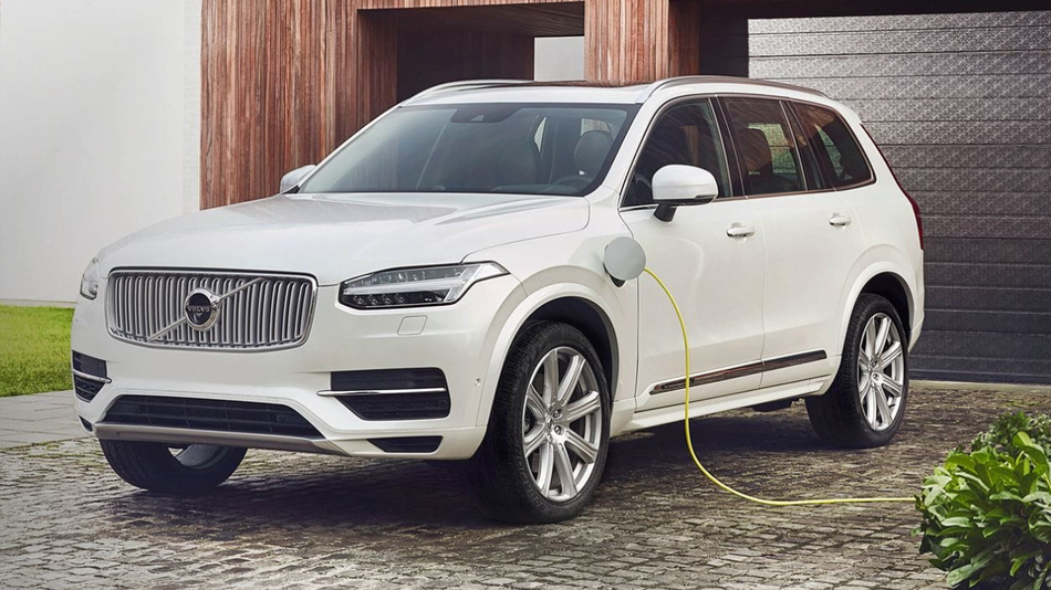 White Volvo XC90 Charging